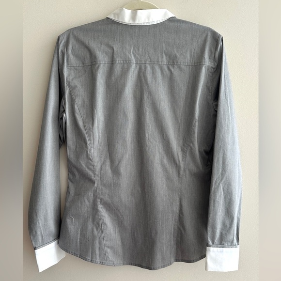 7th Avenue Design Studio New York & Company Grey & White Button Down Shirt, NWT - Picture 16 of 16